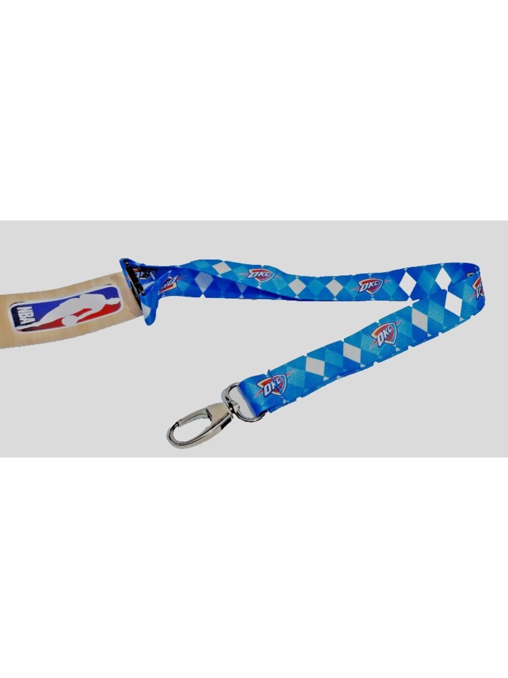 Oklahoma City Thunder Lanyard Keychain Argyle Reversible With Clip NBA New